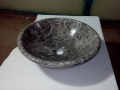 Granit kamień okrągły kształt łazienka umywalka