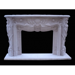 Snow White Marble Fireplace Mantel