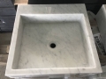 Kwadratowy kształt carrara biała marmurowa umywalka