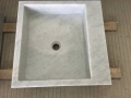 Kwadratowy kształt carrara biała marmurowa umywalka